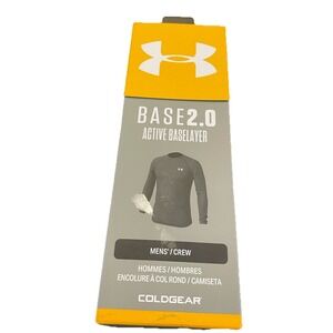 Under Armour ColdGear Base 2.0 New Black Baselayer Shirt Size XXL Mens